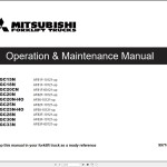 Mitsubishi FGC28N Schematic Operation & Maintenance Service Manual