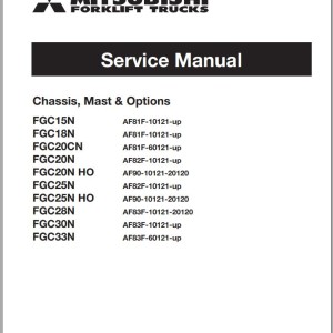 Mitsubishi FGC28N Schematic Operation & Maintenance Service Manual