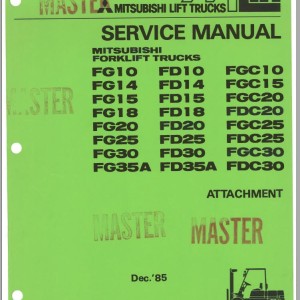 Mitsubishi FGC30 Schematic Operation & Maintenance Service Manual