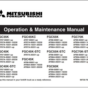 Mitsubishi FGC45K Schematic Operation & Maintenance Service Manual