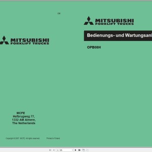 Mitsubishi OPB08H Schematic Operation & Maintenance Manual