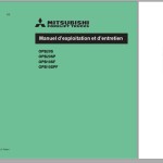 Mitsubishi OPB20S OPB20SP Schematic Operation & Maintenance Service Manual