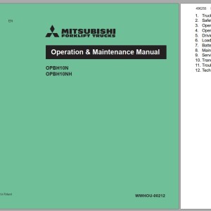 Mitsubishi OPBH10N OPBH10NH Schematic Operation & Maintenance Service Manual