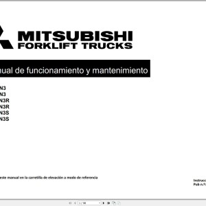 Mitsubishi PBF20N3R PBF20N3S PBF25N3R PBF25N3S Operation & Maintenance Manual 259141, Rev. A