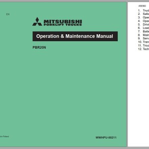 Mitsubishi PBR20N Schematic Operation & Maintenance Service Manual