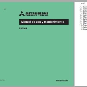 Mitsubishi PBS20N Schematic Operation & Maintenance Service Manual