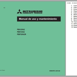 Mitsubishi PBV20N2 Operation & Maintenance Service Manual