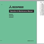 Mitsubishi PBV25NH Schematic Operation & Maintenance Service Manual