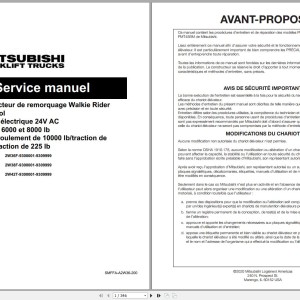 Mitsubishi PMCR27BM PMCR36BM Operation & Maintenance Service Manual