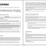 Mitsubishi PMT45BM Operation & Maintenance Service Manual