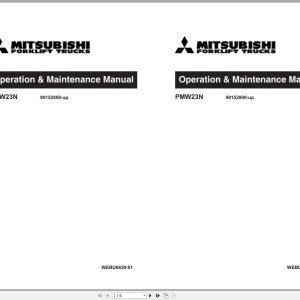 Mitsubishi PMW23N Operation & Maintenance Service Manual PMW23N