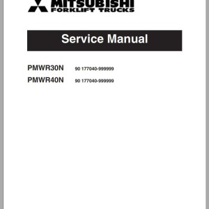 Mitsubishi PMWR30N PMWR40N Operation & Maintenance Service Manual