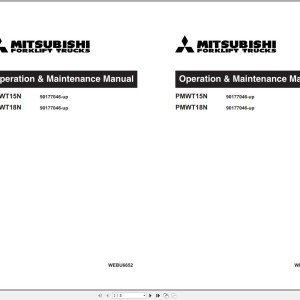 Mitsubishi PMWT15N PMWT18N Operation & Maintenance Manual WEBU6652