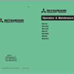 Mitsubishi RB25KH Schematic Operation & Maintenance Service Manual