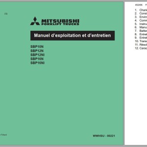 Mitsubishi SBP10N - SBP16NS Schematic Operation & Maintenance Service Manual