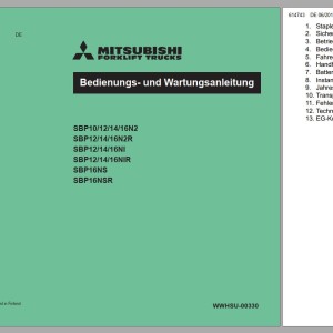 Mitsubishi SBP10N2 Schematic Operation & Maintenance Service Manual