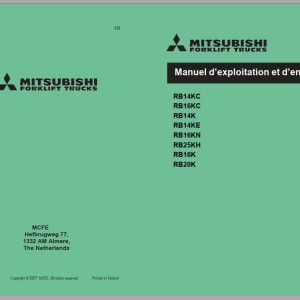 Mitsubishi RB14K RB16K RB16KC RB16KN Schematic Operation & Maintenance Service Manual