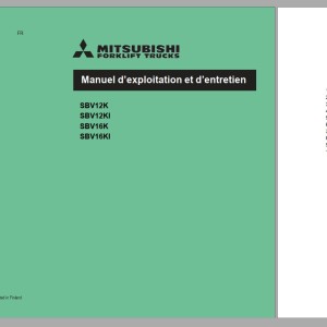 Mitsubishi SBV12K SBV12KI SBV16K SBV16KI Schematic Operation & Maintenance Service Manual