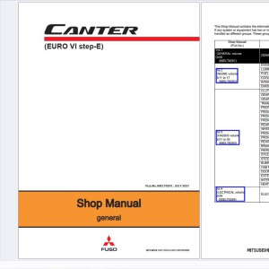 Mitsubishi Truck and Bus FUSO CANTER EURO VI STEP E Shop Manual 2021