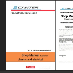 Mitsubishi FUSO eCanter Austraila New Zealand Chassis Electrical Shop Manual Supplement