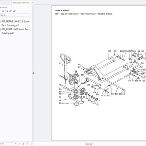 Mitssubishi Hand Pallet MBF Europe Parts Catalog