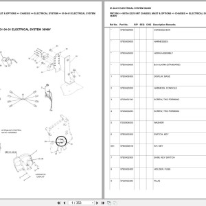 Mitsubishi FBC20N Chassis Mast Options Europe Parts Catalog 98754-32210