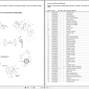Mitsubishi FBC30N Chassis Mast Options Europe Parts Catalog 98754-33210