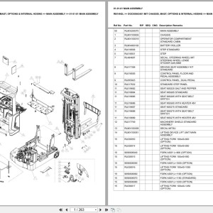 Mitsubishi RB14N2L Chassis Mast Options Internal Hosing Europe Parts Catalog DOC00043451