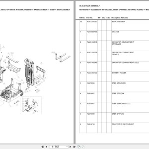 Mitsubishi RB16N2HS Chassis Mast Options Internal Hosing Europe Parts Catalog DOC00032598