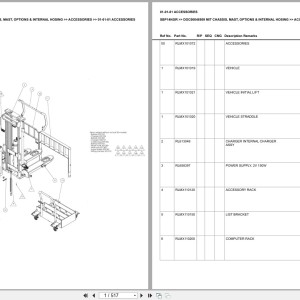 Mitsubishi SBP14N3IR Chassis Mast Options Internal Hosing Europe Parts Catalog DOC00048959