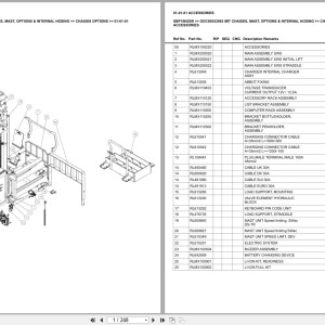 Mitsubishi SBP16N2SR Chassis Mast Options Internal Hosing Europe Parts Catalog DOC00032663