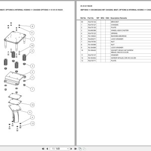 Mitsubishi SBP16NS Chassis Mast Options Internal Hosing Europe Parts Catalog DOC00032643