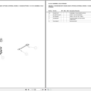 Mitsubishi SBS15NI Chassis Mast Options Internal Hosing Europe Parts Catalog DOC00032605