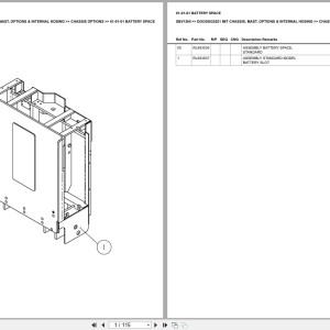 Mitsubishi SBV12NI Chassis Mast Options Internal Hosing Europe Parts Catalog DOC00032621