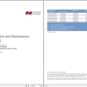 MTU 20V4000Gx3 Operation and Maintenance Manual SS180015_04E