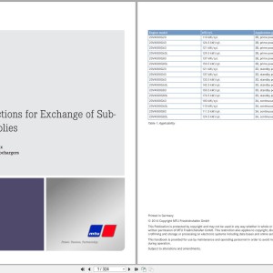 MTU 20V4000Gx3x Instructions for Exchange of Subassemblies MS22071_00E
