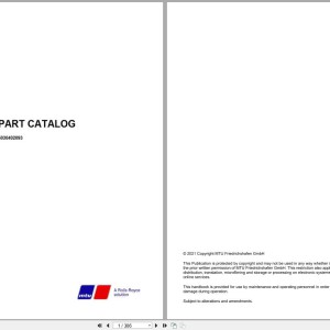 MTU DG20V4000A2E SN 95030402093 Parts Catalog PDF