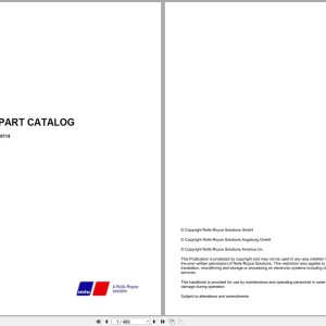 MTU MG16V4000A5 SN 9300114 Parts Catalog PDF