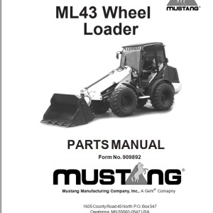 Mustang ML43 Parts Manual 909892