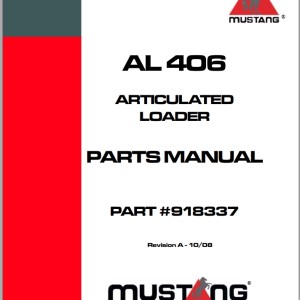Mustang AL406 Parts Manual 918337A