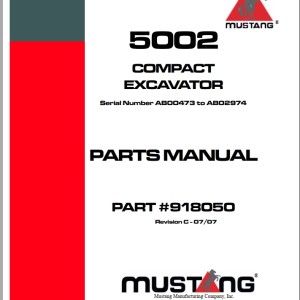 Mustang 5002 Parts Manual 918050C