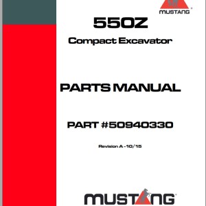 Mustang 550Z Parts Manual 50940332A