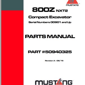 Mustang 800Z NXT2 Parts Manual 50940325A