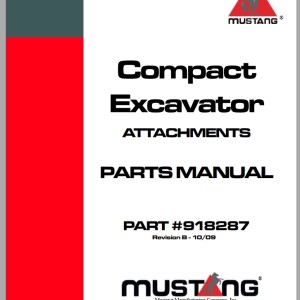 Mustang Attachment Parts Manual 918287B