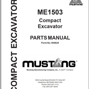 Mustang ME1503 Parts Manual 909828F