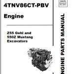 Mustang Yanmar 4TNV86T-PBV Parts Manual 50940366B