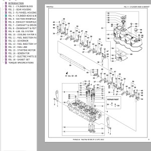 Mustang Yanmar 4TNV98-ZWBV1 Parts Manual 50940083