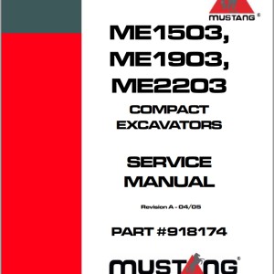 Mustang ME1503 ME1903 ME2203 Service Manual 918174A
