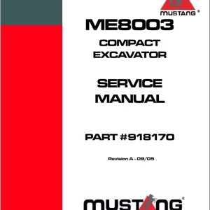 Mustang ME8003 Service Manual 918170A