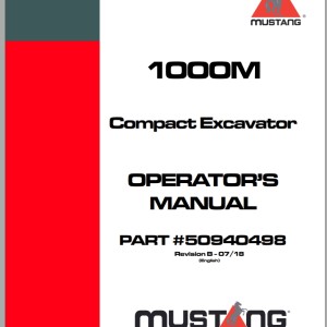 Mustang 1000M Operator's Manual 50940498B